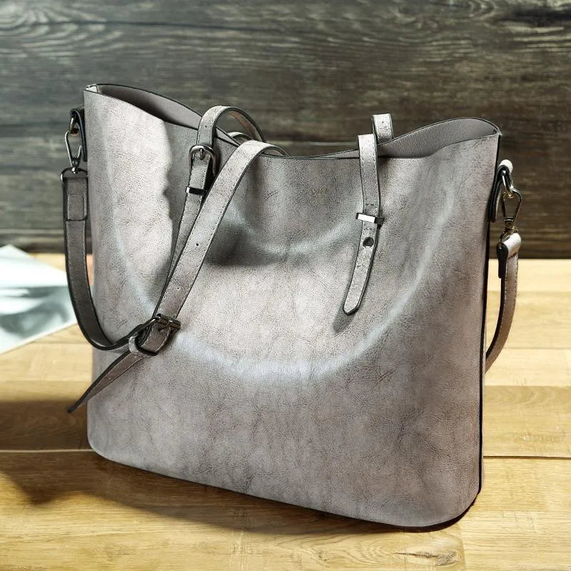 Nicole | Vintage Leder-Schulterhandtasche