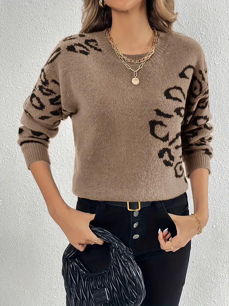 LEOPARDENMUSTER PULLOVER | MODISCHER, BEQUEMER, ELEGANT