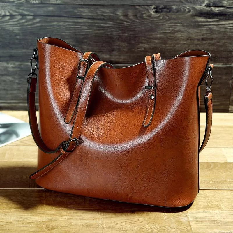 Nicole | Vintage Leder-Schulterhandtasche