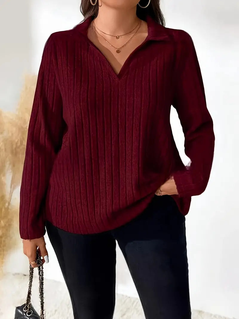 LANGARM-PULLOVER MIT KLAPPE | MODERNER STIL, KOMFORTABEL, VIELSEITIG