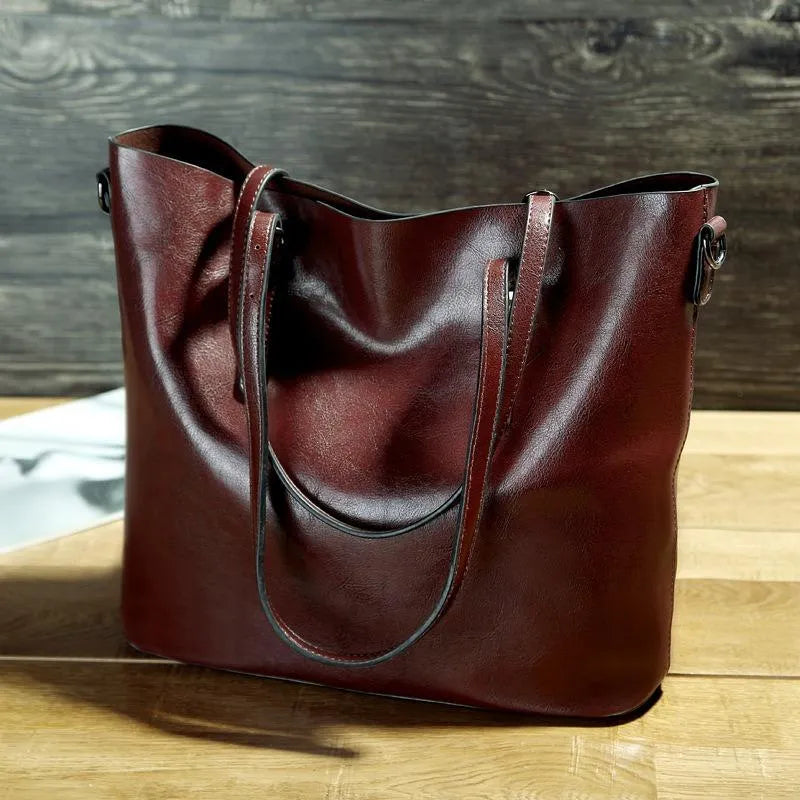 Nicole | Vintage Leder-Schulterhandtasche