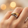 Three-Toned Loop Ring