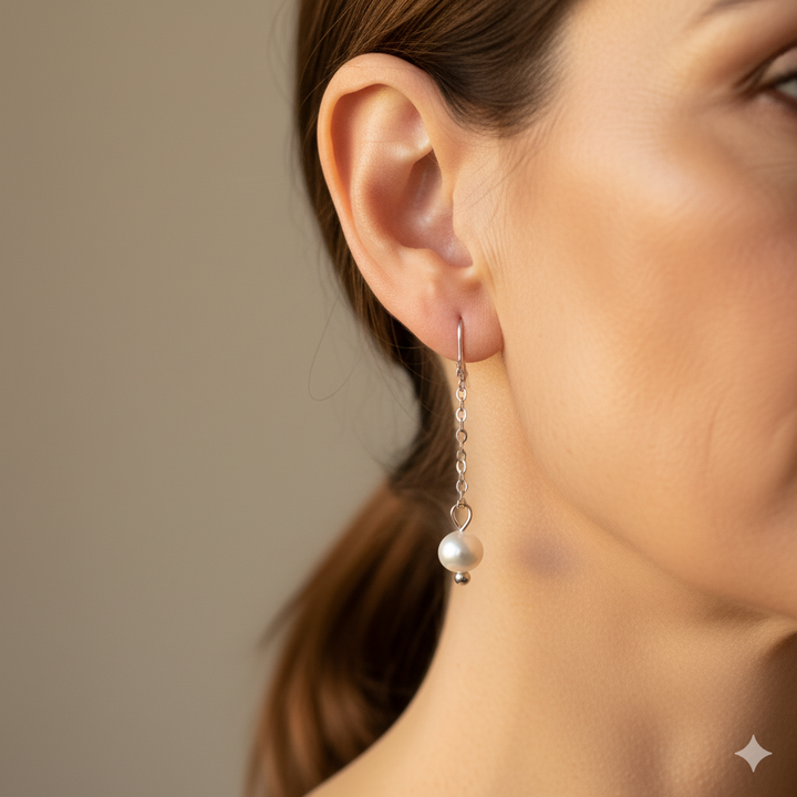 Silver Maria Drop Earrings