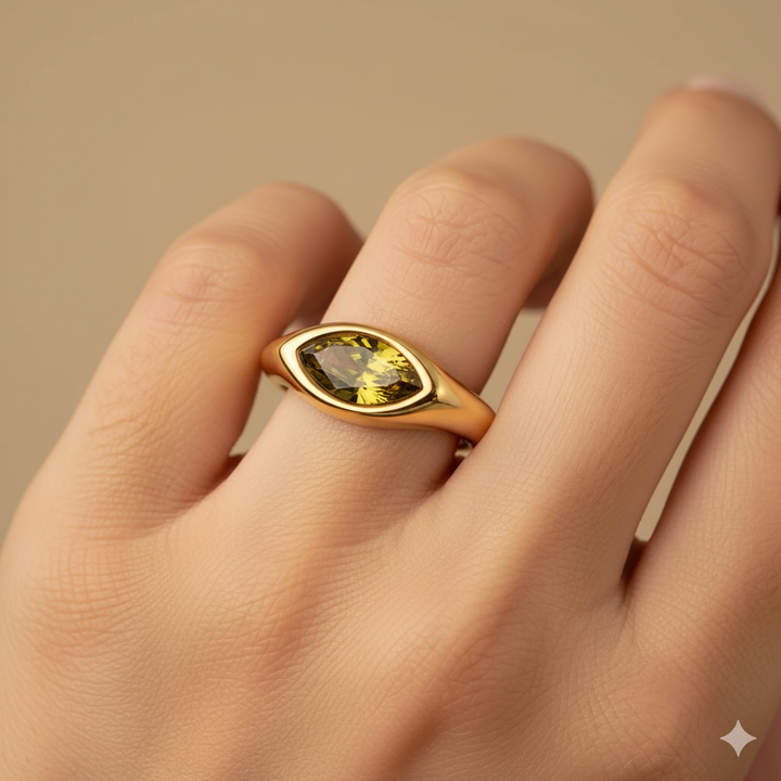 Green Arizona Crystal Ring