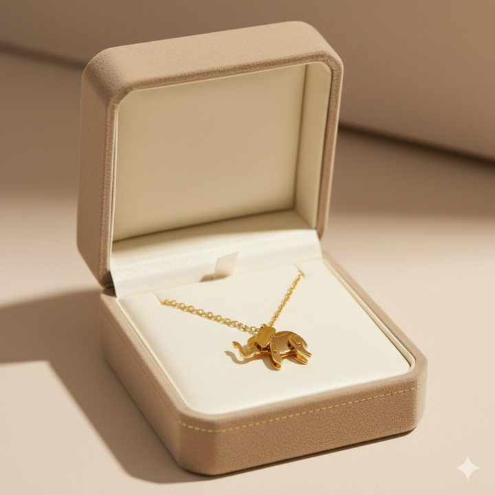 Elephant - Golden Necklace