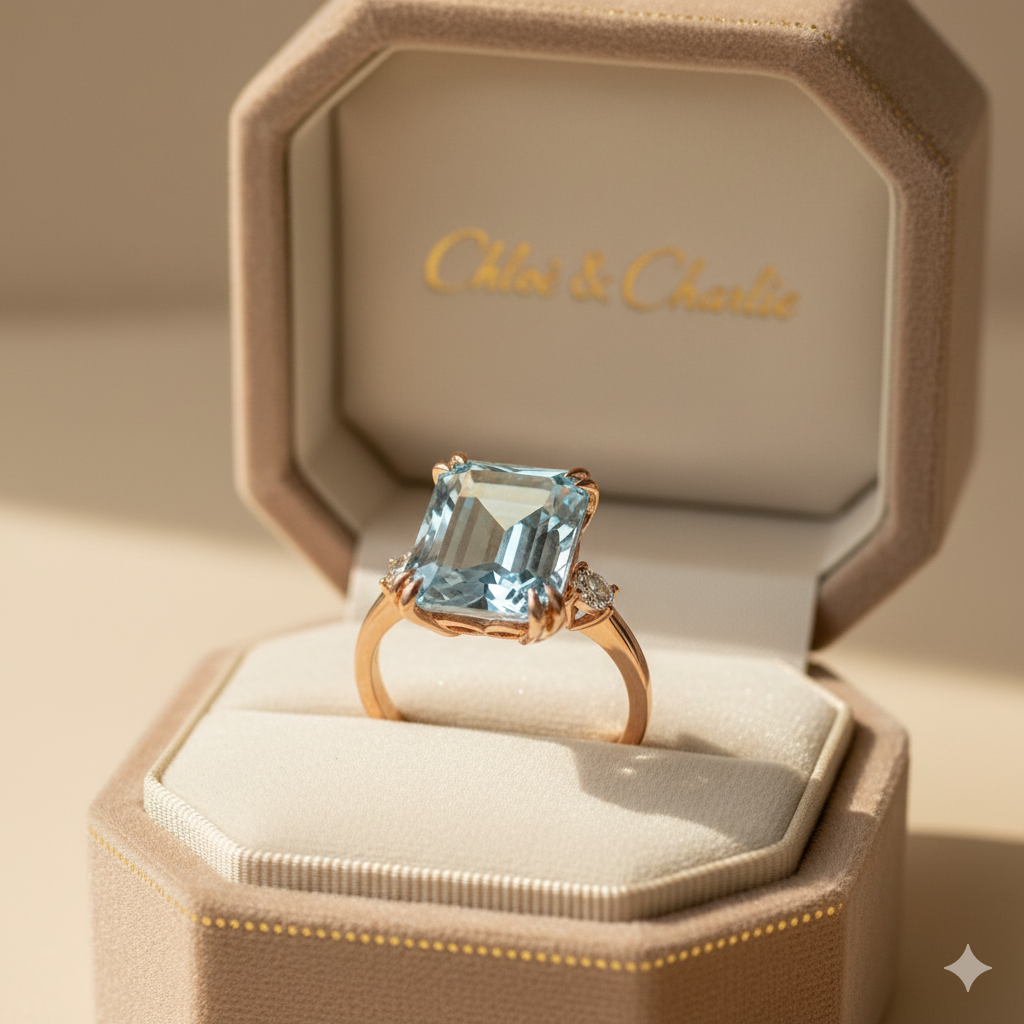 Vintage Blue Zirconia Ring