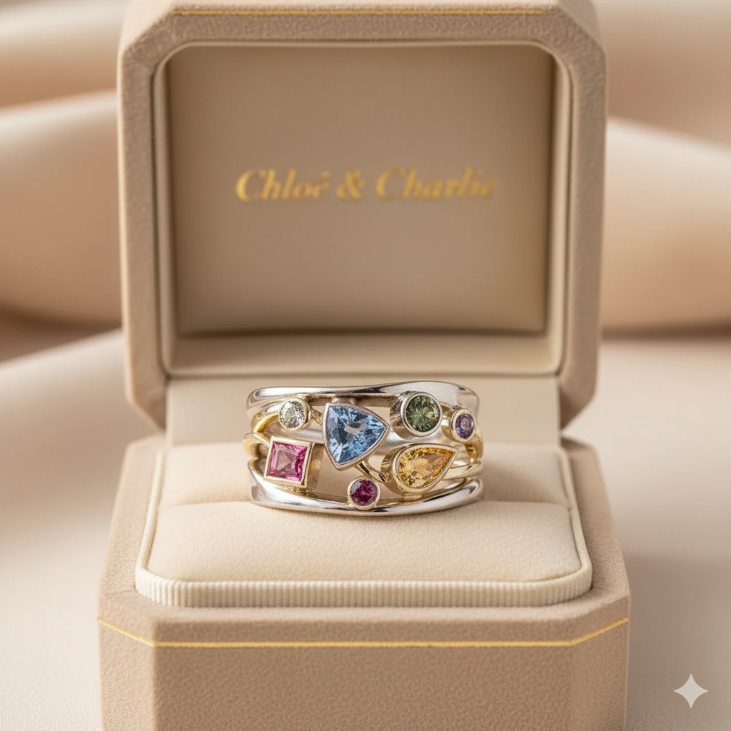 Vintage Colorful Zirconia Ring