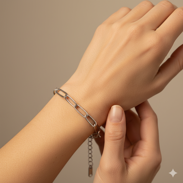 Paperclip Silver Bracelet