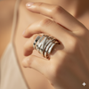 Bliss - Vintage Thick Layer Silver Ring