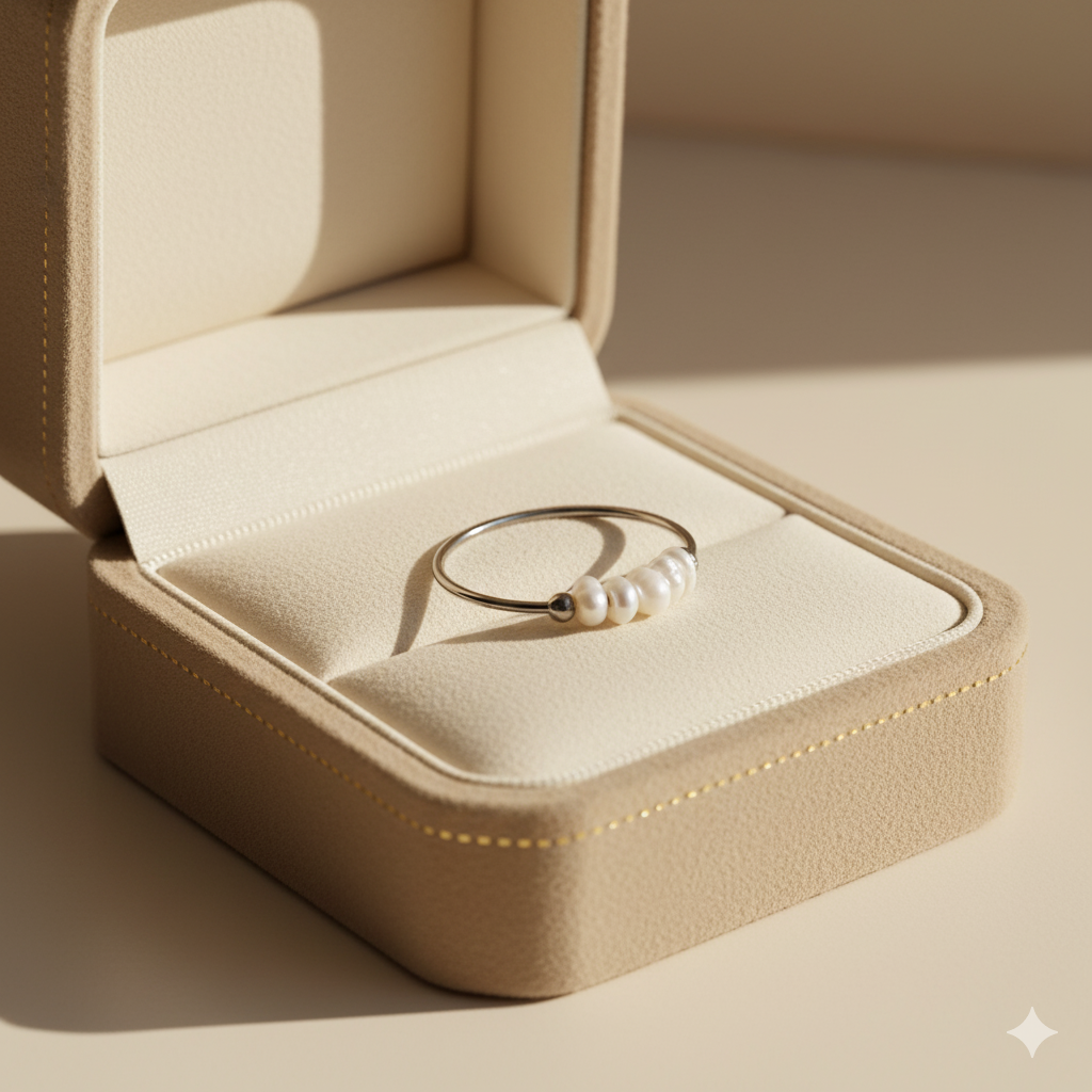 Classic Freshwater Silver Ring