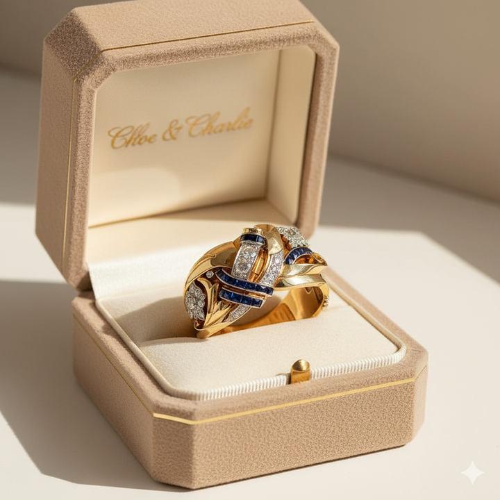 Gold Vintage Zirconia Ring