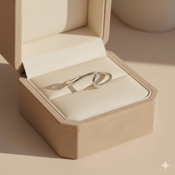 Imari Silver Wave Ring