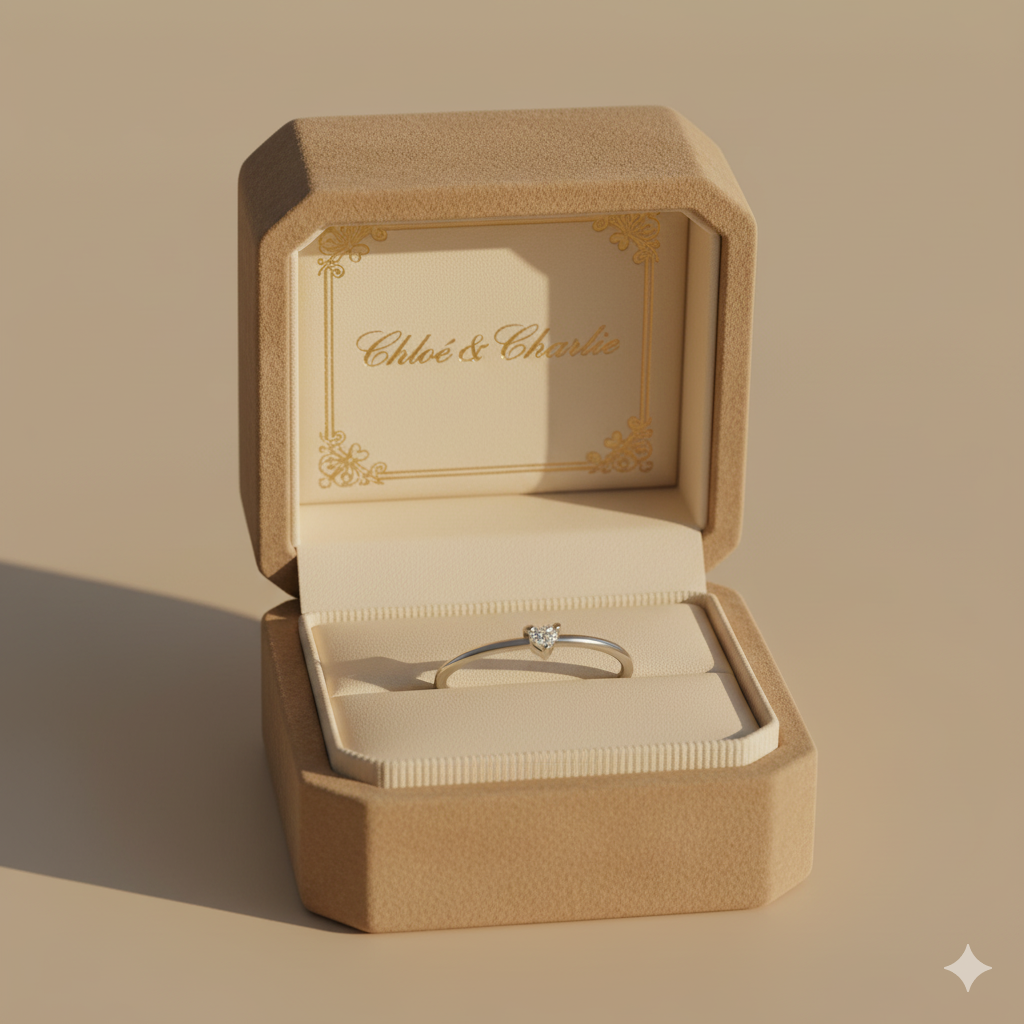 'Small Love' Crystal Heart Ring