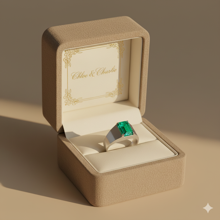 Ember Silver & Emerald Ring