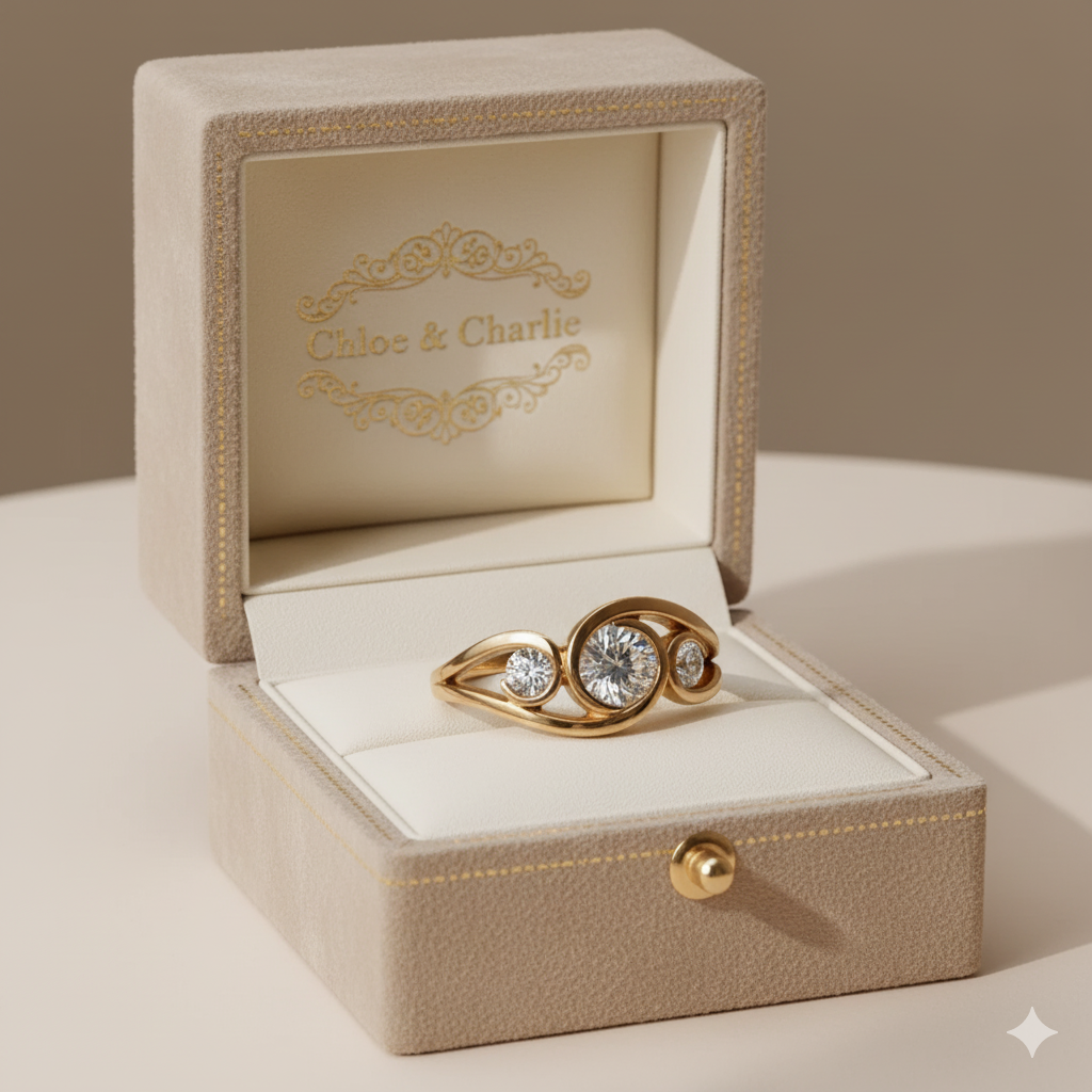 Exclusive Golden Spiral Ring