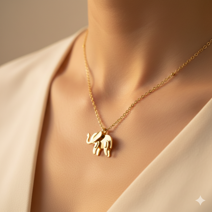 Elephant - Golden Necklace