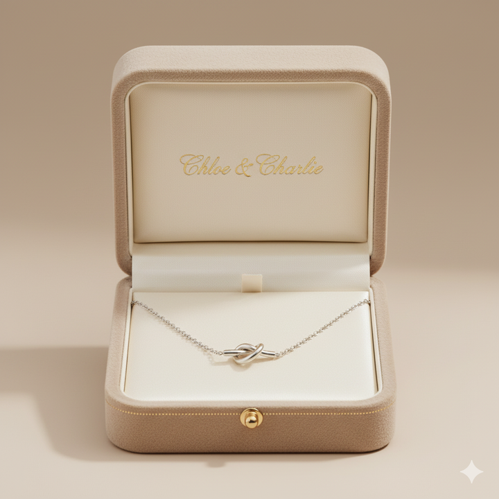 Adela Knot Silver Necklace