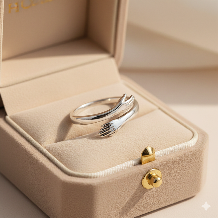 Adjustable Silver Hug Ring