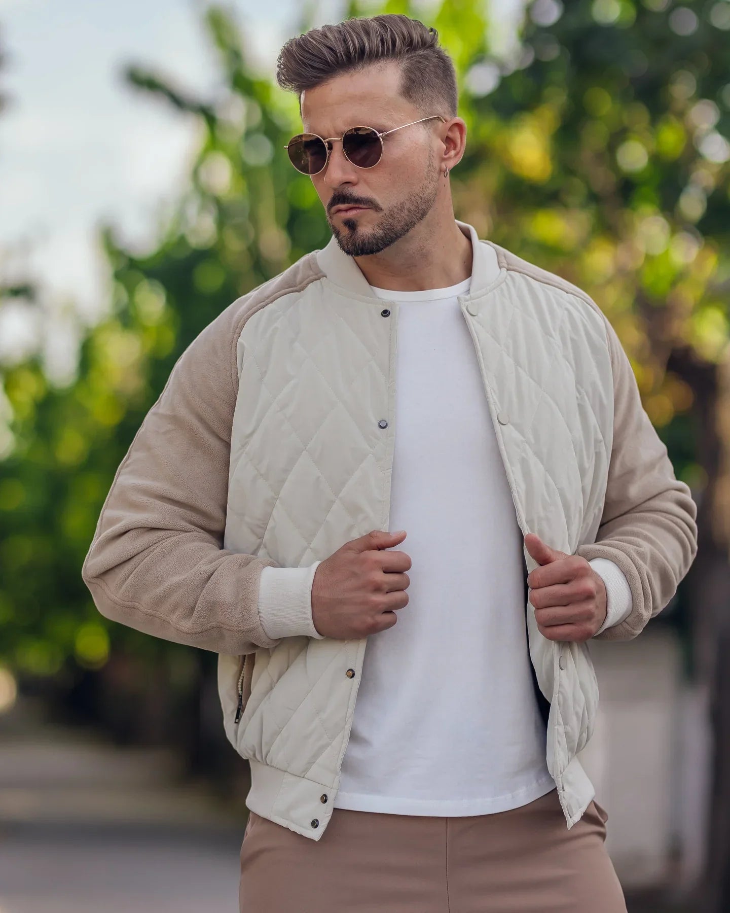 Ruben | Panelled Hybrid Bomberjacke