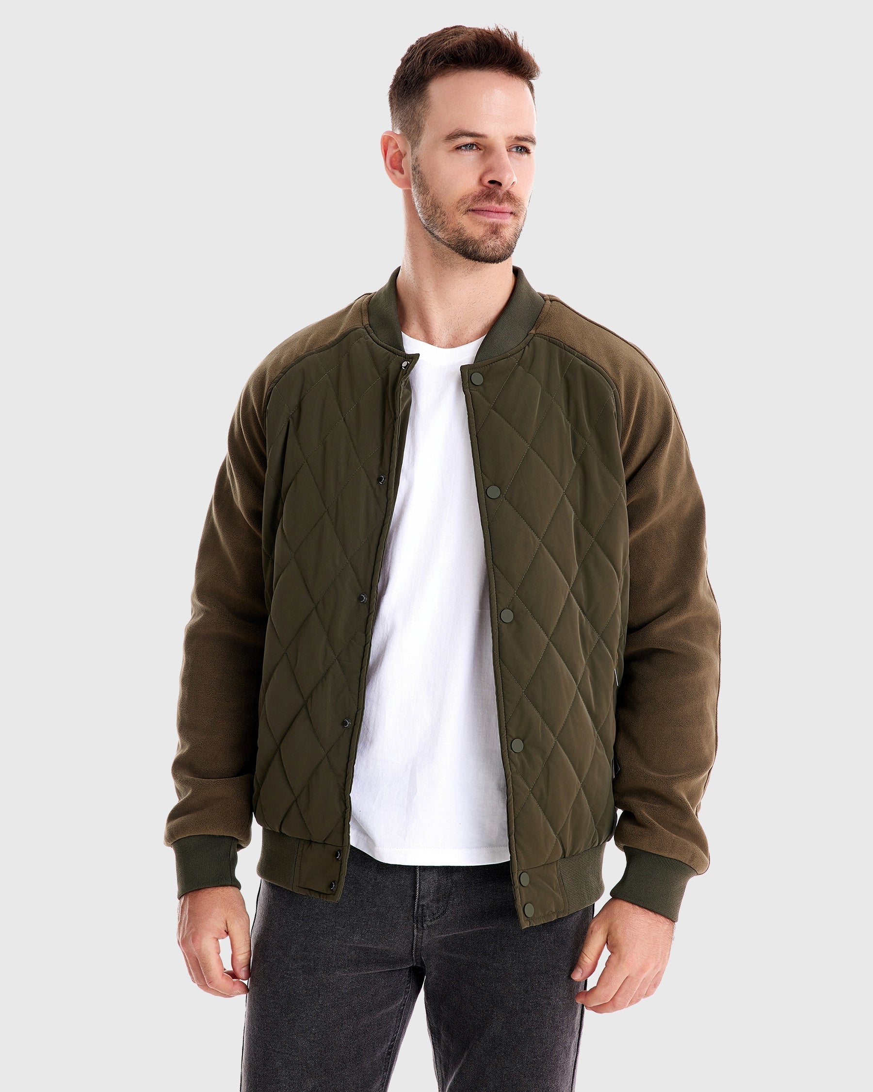 Ruben | Panelled Hybrid Bomberjacke