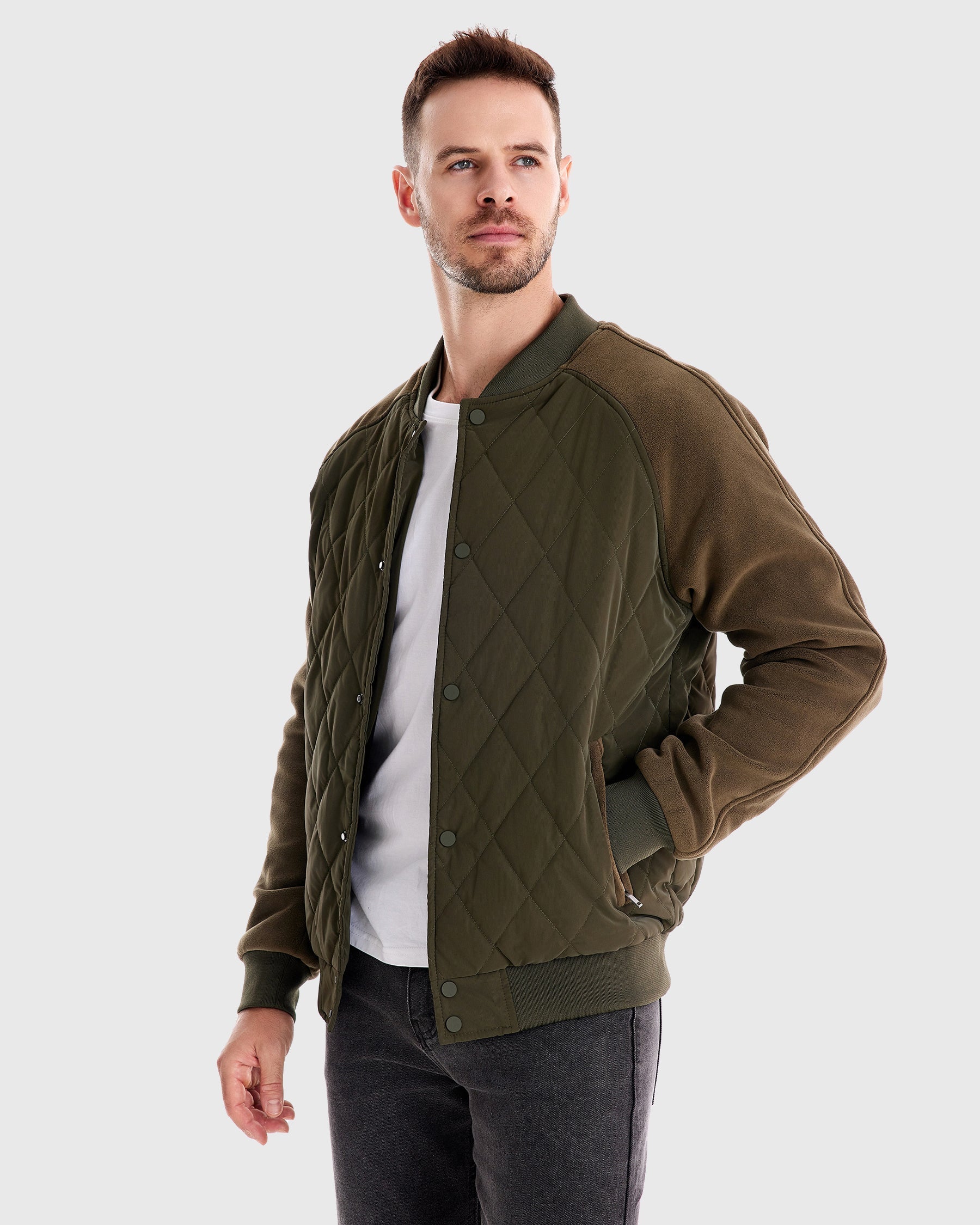 Ruben | Panelled Hybrid Bomberjacke