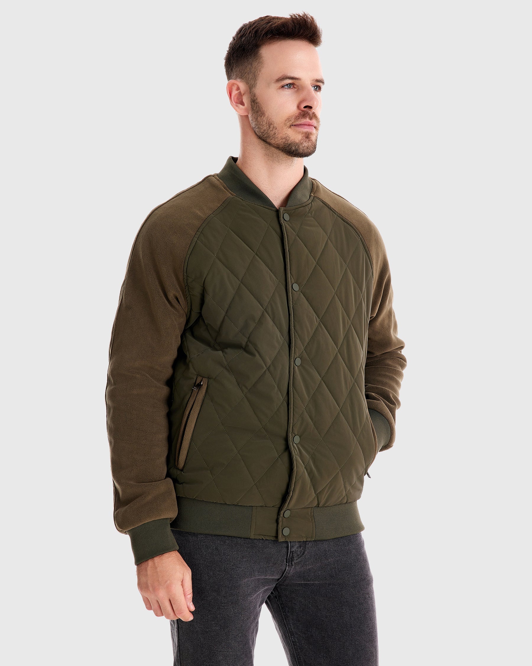 Ruben | Panelled Hybrid Bomberjacke