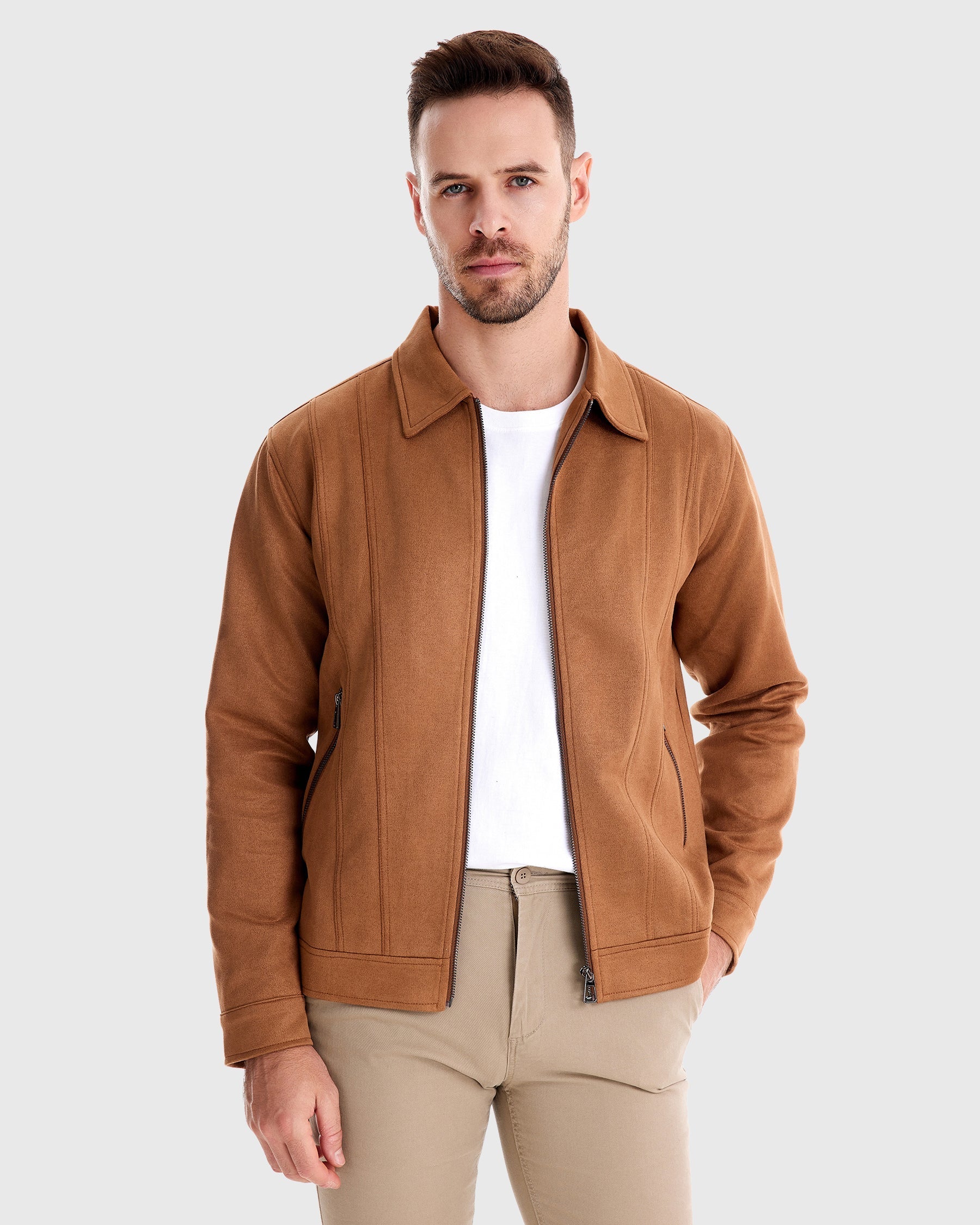 Leon | Zeitlose Suede-Bomberjacke