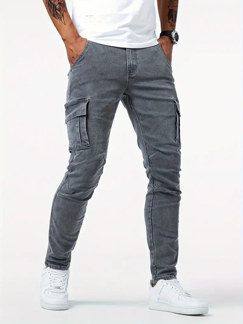 Samuel | Stretch-Denim Cargohose