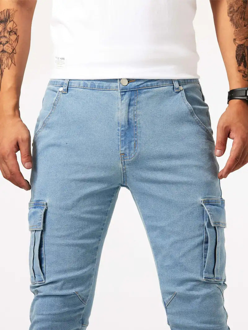 Samuel | Stretch-Denim Cargohose