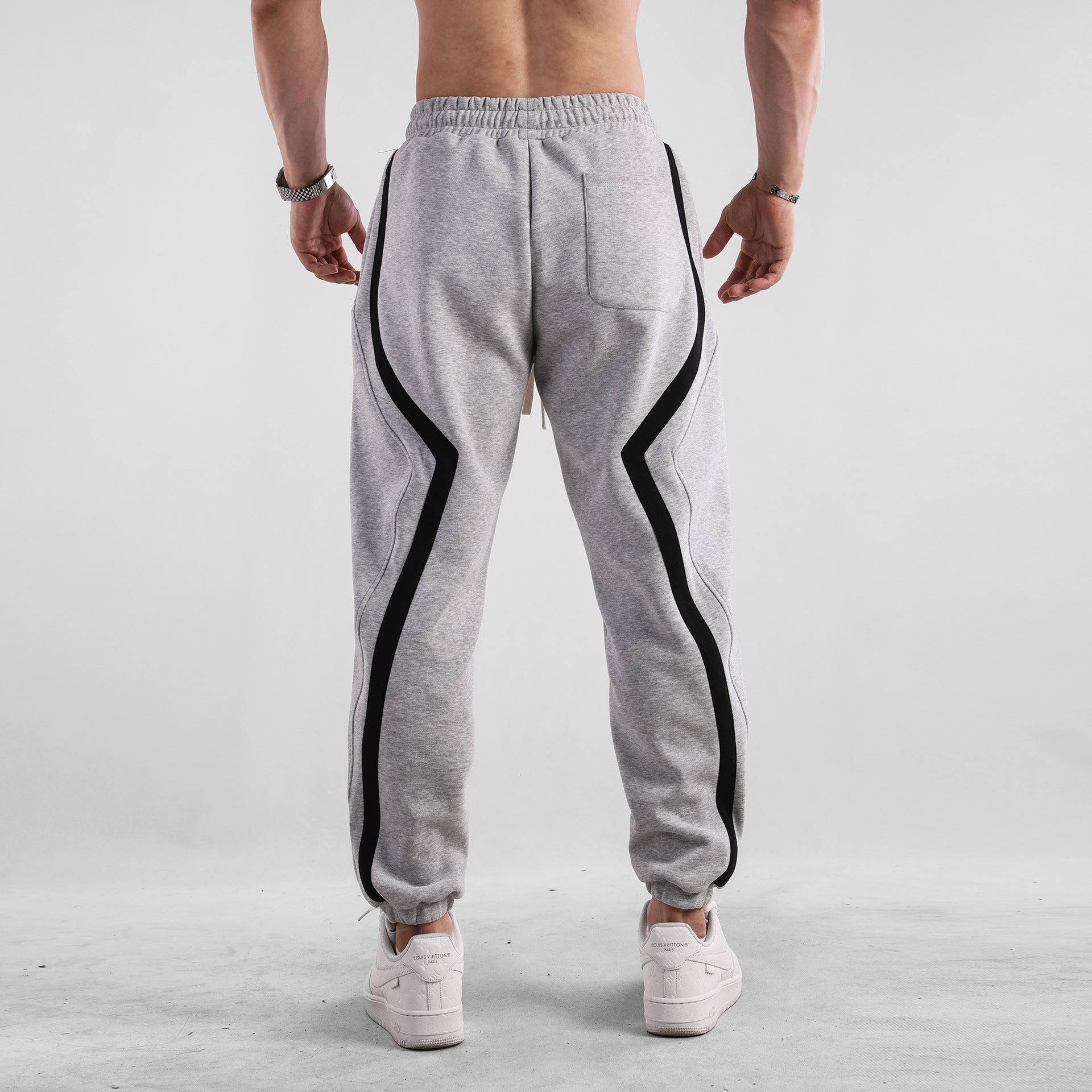 Arian | Gestreifte Casual Jogginghose