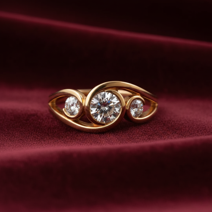 Exclusive Golden Spiral Ring