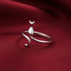 Midnight Cat Silver Ring