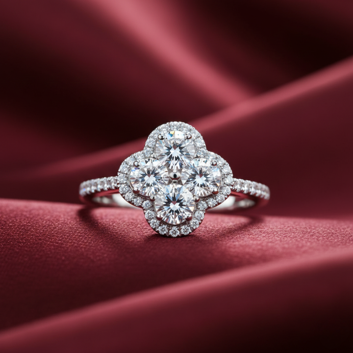 Anna - Crystal Flower Ring