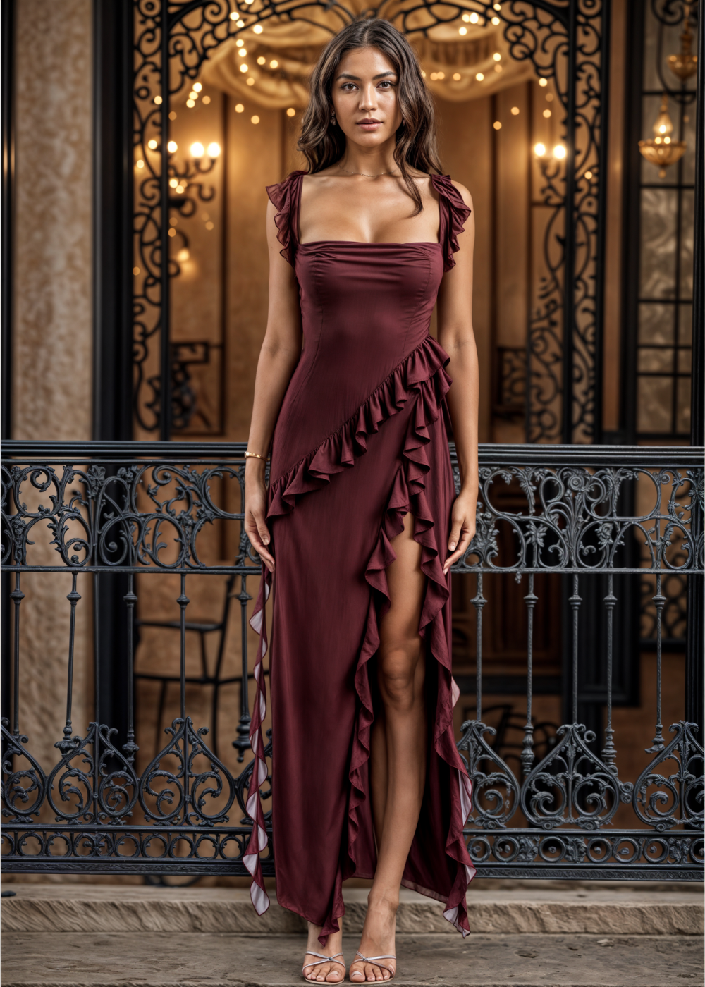 Sofia | Elegantes Kleid mit offenem Beinschlitz