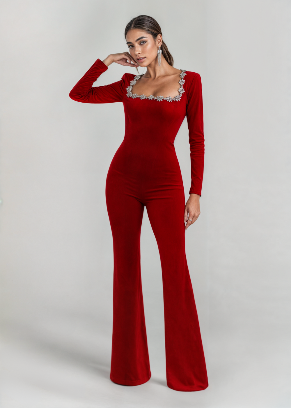 Valeria | Jumpsuit mit detailreichem Ausschnitt